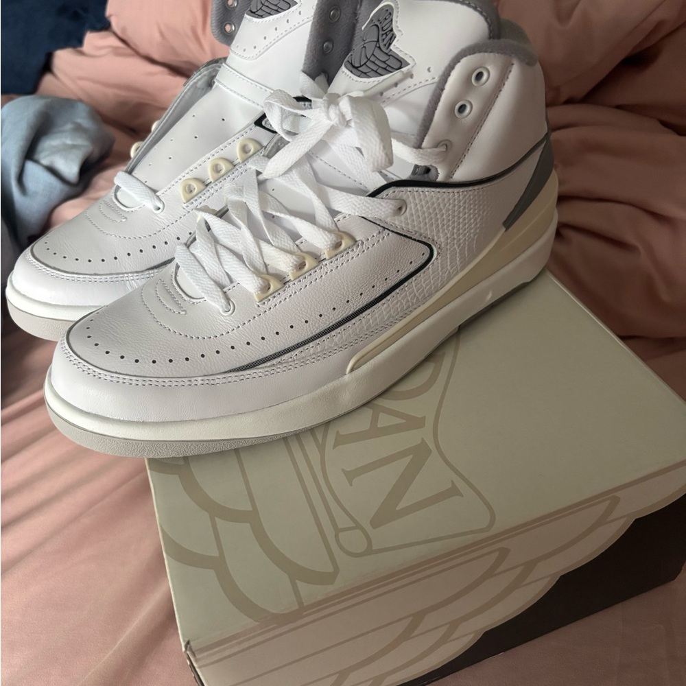 Jordan Air Retro Sneakers in Grey and White